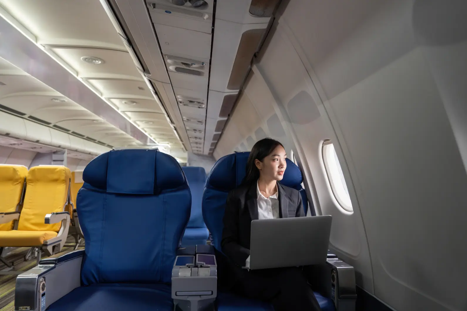 First Class cabin (with girl)