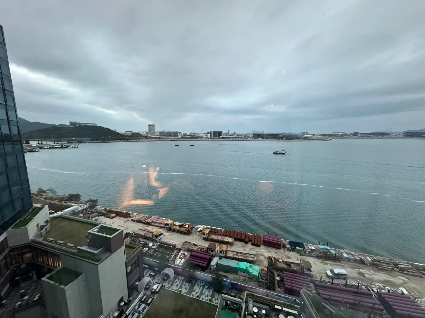 Looking Towards Hong Kong Airport from my Hotel Room Window - Kenneth Holland